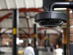 AXIS P3737-PLE from AXIS COMMUNICATIONS - mounted at trainstation