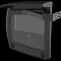 Black AXIS TQ5801-E Front Window Kit viewed from its left angle. from AXIS COMMUNICATIONS