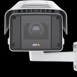 AXIS Q1645-LE from AXIS COMMUNICATIONS - IP Camera, wall mounted, viewed from its front.