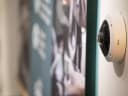 M4317 mounted to a wall in retail from Axis Communications