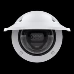 AXIS M3215-LVE from AXIS COMMUNICATIONS - in black and white, viewed from the front