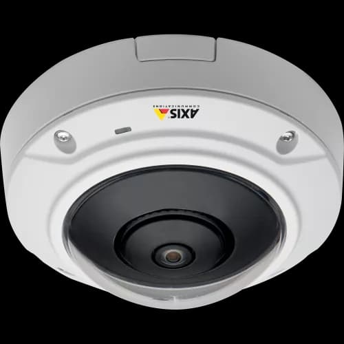 AXIS M3007-PV from AXIS COMMUNICATIONS - fixed mini dome with 360°/180° panoramic view. The IP camera has a compact design.