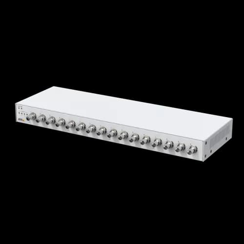 White m7116 angled from Axis Communications - viewed from its left angle
