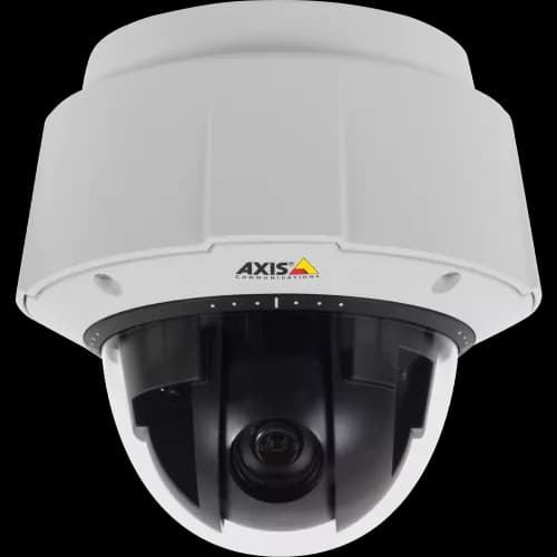 Outdoor-ready AXIS Q6034-E PTZ Dome provides HDTV, 18x optical zoom and high-speed pan/tilt performance. from AXIS COMMUNICATIONS