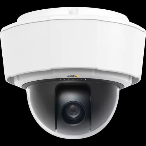IP Camera AXIS P5512-E has 360° pan with Auto-flip and 12x optical zoom. The camera is viewed from it´s front. from AXIS COMMUNICATIONS