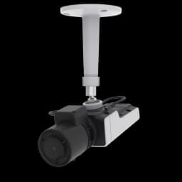 AXIS M1137 from AXIS COMMUNICATIONS - Mk II Box Camera hanging from the ceiling and viewed from the top