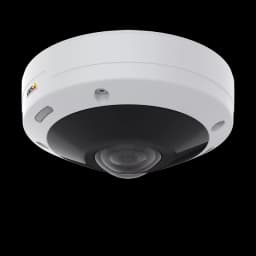 AXIS M4308-PLE from AXIS COMMUNICATIONS - angled from its right, object white and black