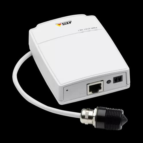 AXIS P1214 from AXIS COMMUNICATIONS - IP Camera has a funcational and extremely discreet design. The product is viewed from its right angle.
