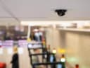 AXIS M4215 from AXIS COMMUNICATIONS - _18-V recessed mounted by self-checkout in grocery store