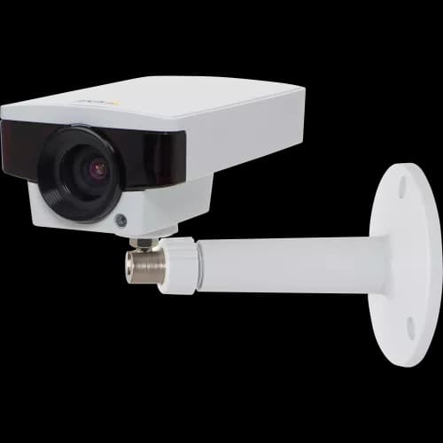 IP Camera AXIS M1144-L has day & night functionality with built-in ir LEDs. The camera is viewed from it´s left. from AXIS COMMUNICATIONS