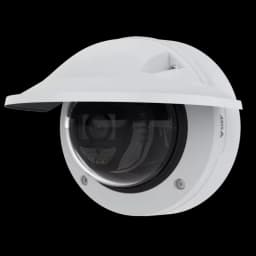P3268-LVE with weathershield from Axis Communications - viewed from its left angle