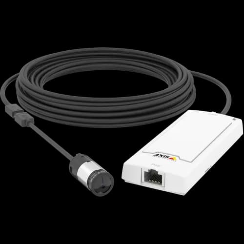 AXIS P1244 from AXIS COMMUNICATIONS - Network Camera has Power over Ethernet. The product is viewed from its front.