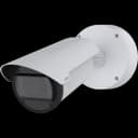 Bullet Camera in white, wall mounted with visible lens and IR illumination from Axis Communications