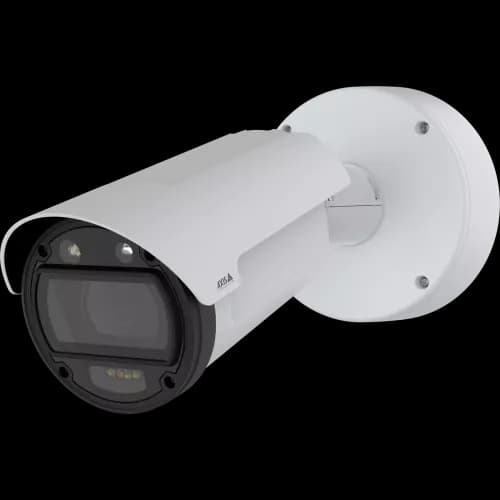 AXIS Q1808-LE from AXIS COMMUNICATIONS - outdoor bullet security camera with rugged housing and infrared lens.