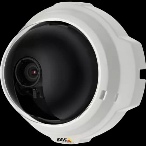 IP Camera AXIS M3204-V vandal-resistant and has power over ethernet. The camera is viewed from it´s left. from AXIS COMMUNICATIONS
