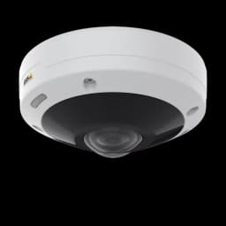 AXIS M4308-PLE from AXIS COMMUNICATIONS - angled from its right, object white and black