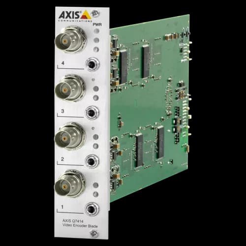 AXIS Q7414 from AXIS COMMUNICATIONS - Blade standing from left angle